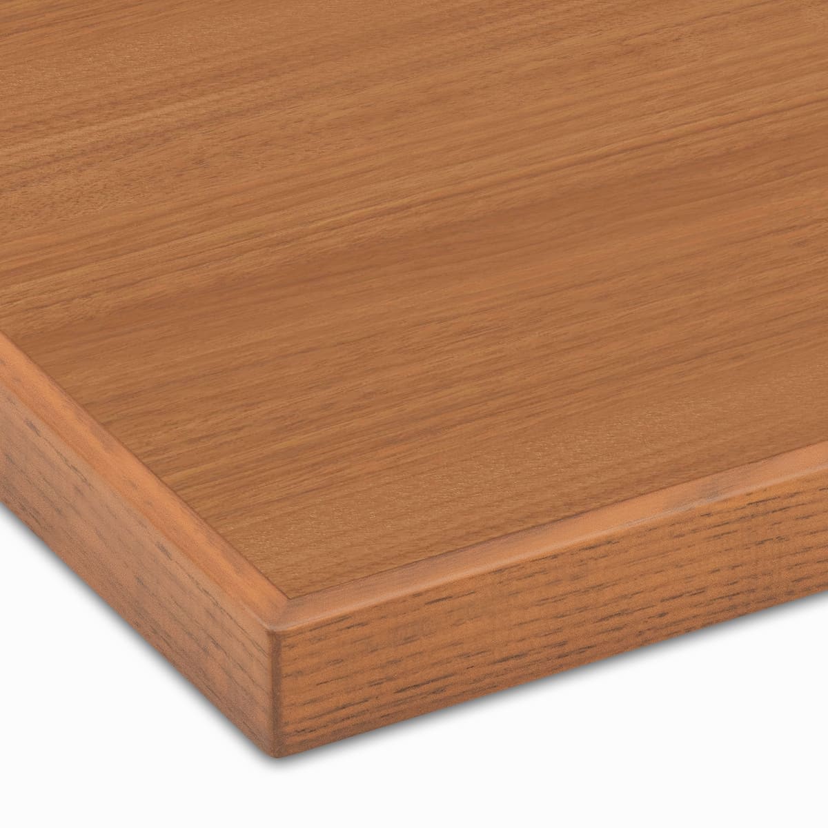 木目メラミン天板（木製エッジ）ライトブラウン LB-WD-WF 天板のみ-画像1