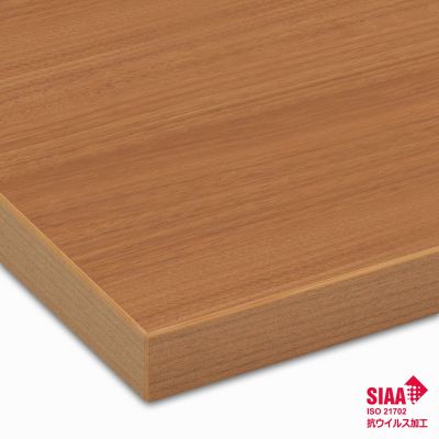 木目メラミン天板（樹脂エッジ）ライトブラウン LB-WDE-AH 抗ウイルス 天板のみ