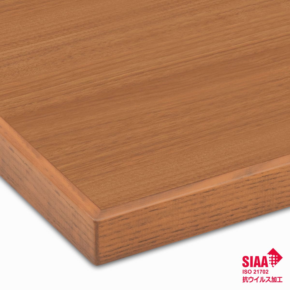 木目メラミン天板(木製エッジ)ライトブラウン LB-WDE-WF 抗ウイルス 天板のみ-画像1