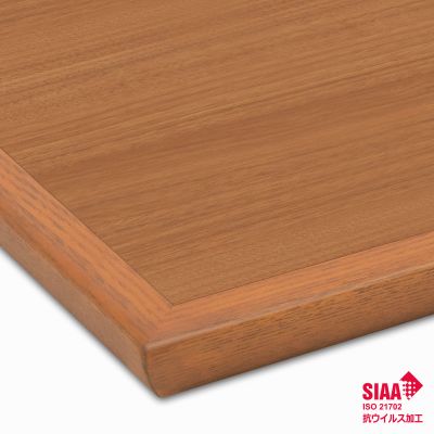 木目メラミン天板（木製船底形エッジ）ライトブラウン LB-WDE-WR 抗ウイルス 天板のみ