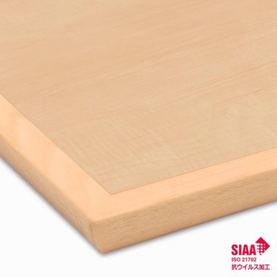 木目メラミン天板（木製船底形エッジ）ライトナチュラル LN-WDE-WR 抗ウイルス 天板のみ