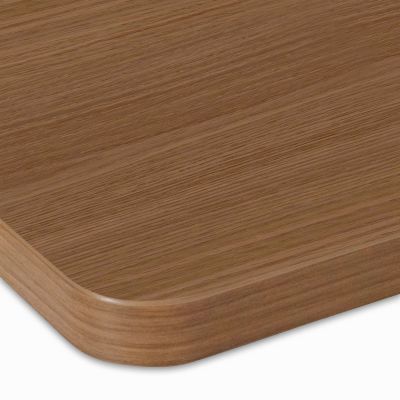 木目メラミン天板（樹脂エッジ・かど丸 40R）ミディアムブラウン MB-WD-AHR 天板のみ