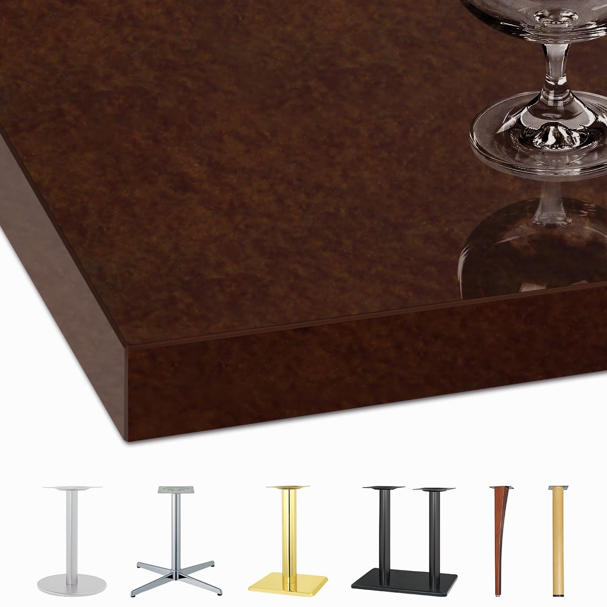 鏡面メラミン天板（共巻エッジ）2N系色（木目）スクラッチレス MC-M2NG-画像1