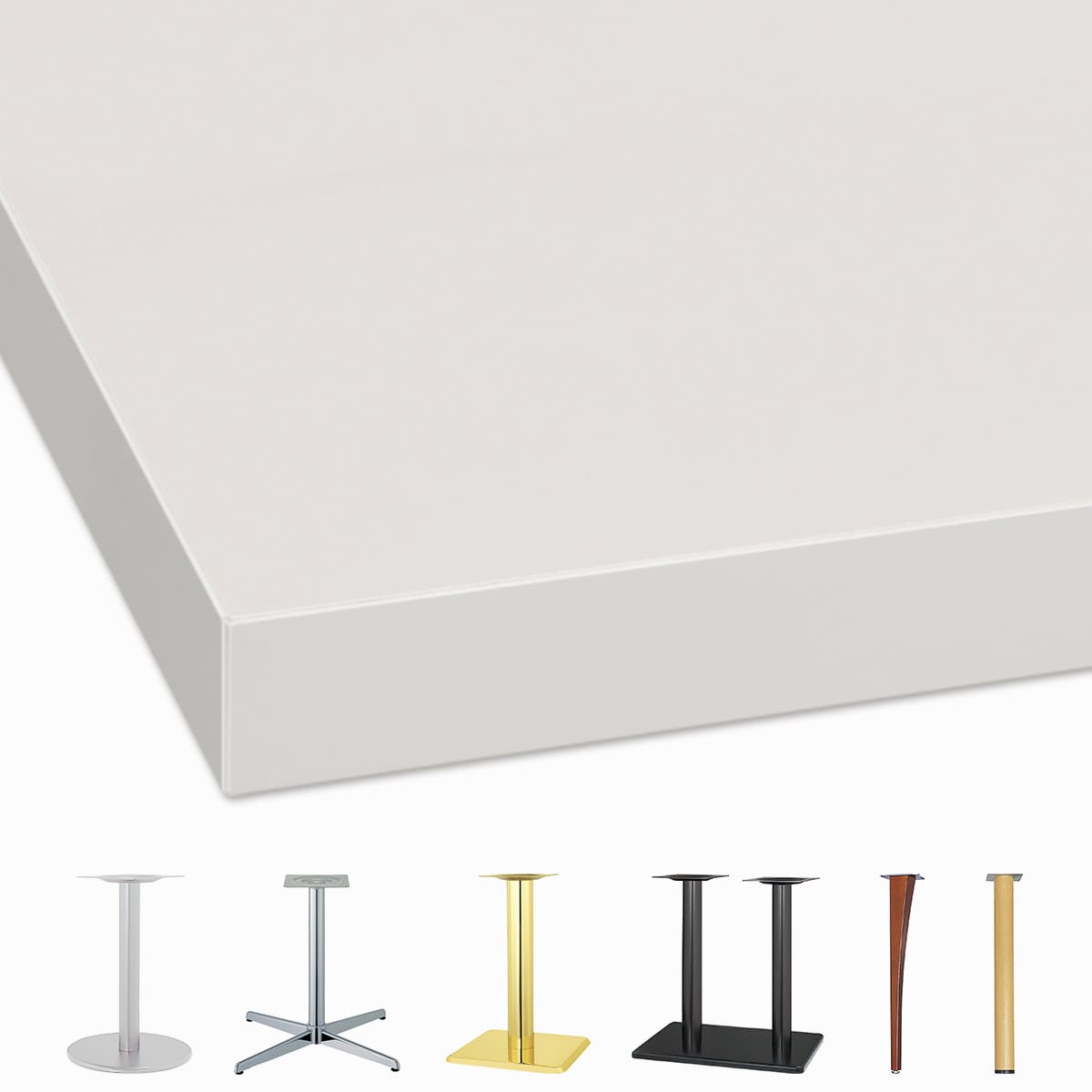 メラミン天板（共巻エッジ）ライトグレー（エンボス）MC-MLE-画像1