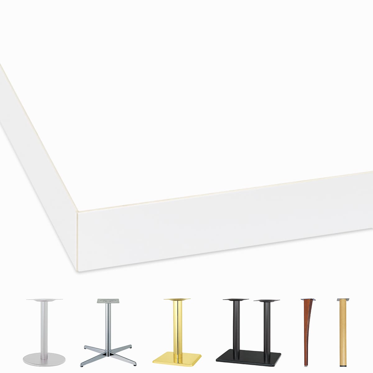 抗ウイルスメラミン天板（共巻エッジ）ホワイト  MC-MWEV-画像1