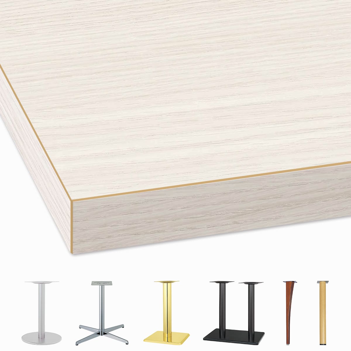 抗ウイルスメラミン天板（共巻エッジ）WW色 MC-MWWV-画像1