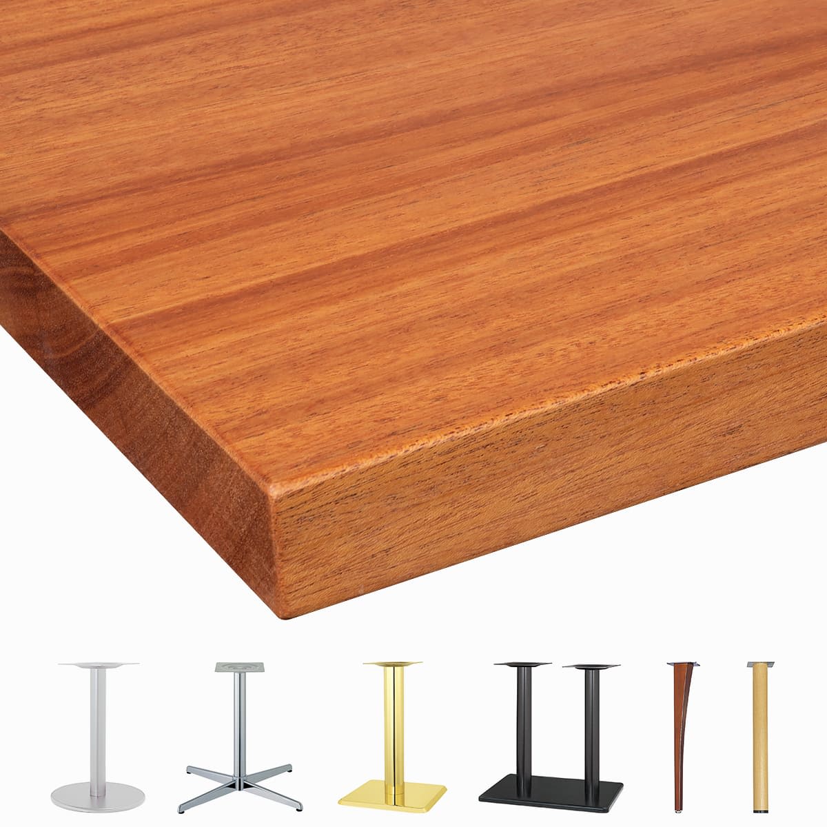 無垢材天板 マホガニー MA-WDSW｜ハストネットのテーブル