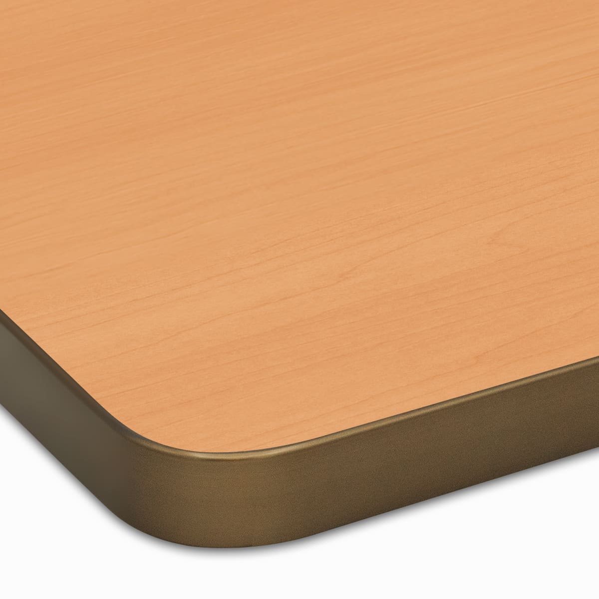 木目メラミン天板（アルミエッジ）ナチュラル NA-WD-ALBF 天板のみ-画像1