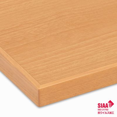 木目メラミン天板（木製エッジ）ナチュラル NA-WDE-WF 抗ウイルス 天板のみ