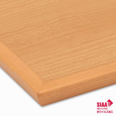 木目メラミン天板（木製船底形エッジ）ナチュラル NA-WDE-WR 抗ウイルス 天板のみ