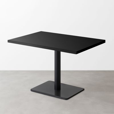 鏡面スナックテーブル（D500）グロスブラック 長方形ベース脚セット