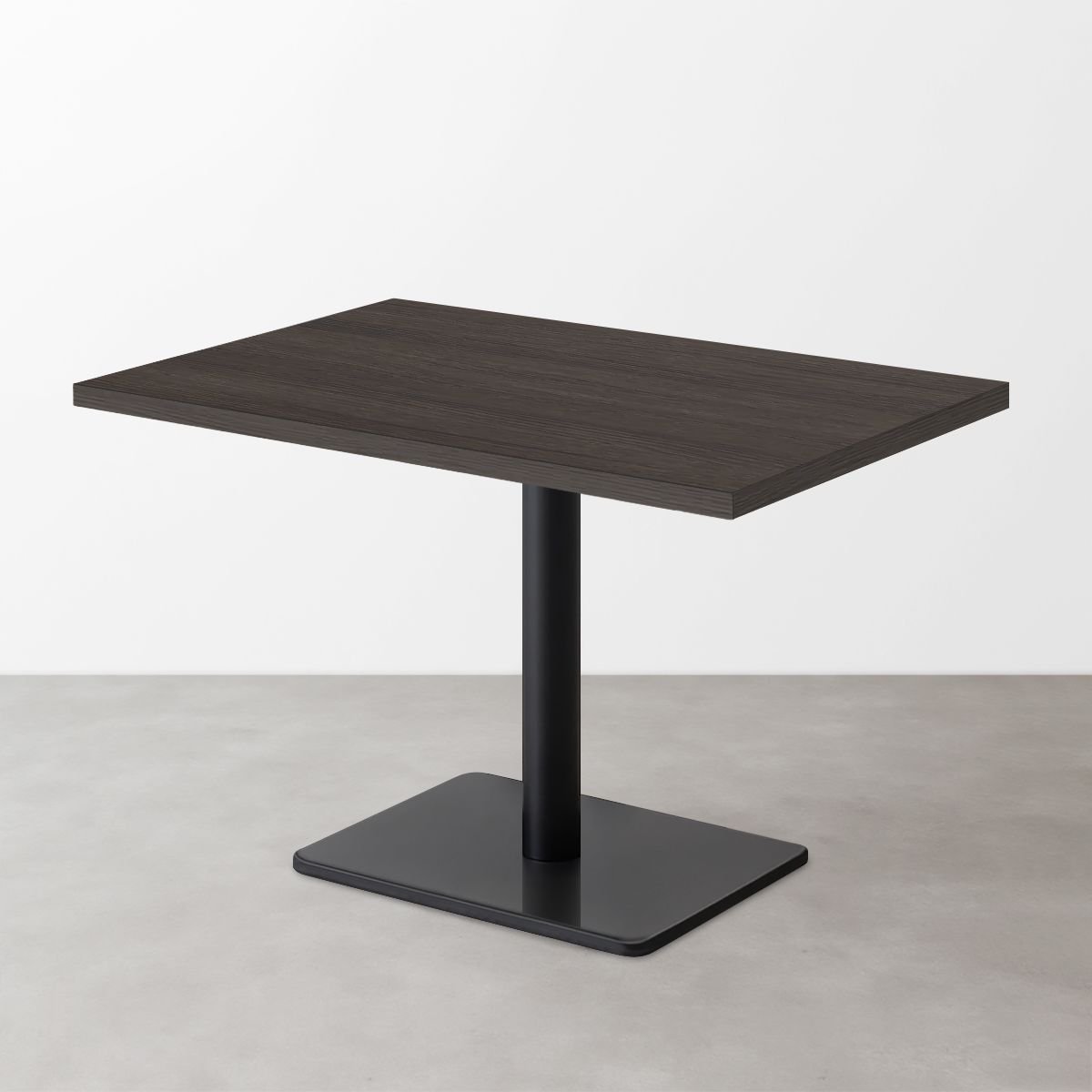 木目スナックテーブル（D500）グレイッシュブラック 長方形ベース脚セット-画像1