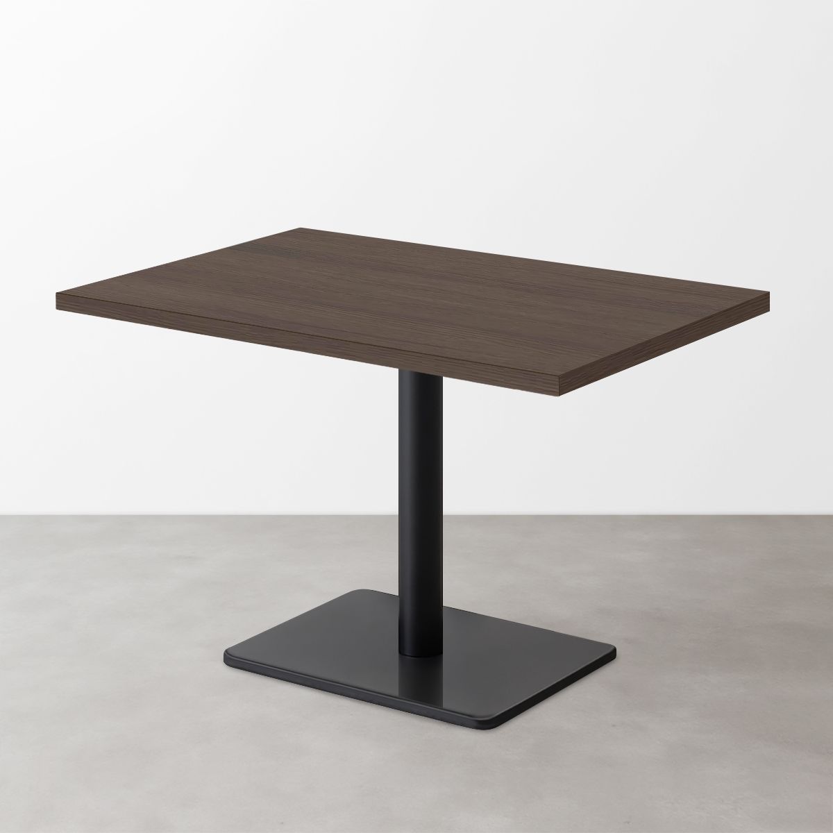 木目スナックテーブル(D500)グレイッシュブラウン 長方形ベース脚セット-画像1