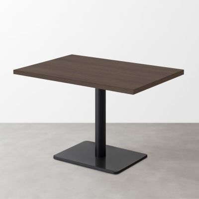 木目スナックテーブル（D500）グレイッシュブラウン 長方形ベース脚セット