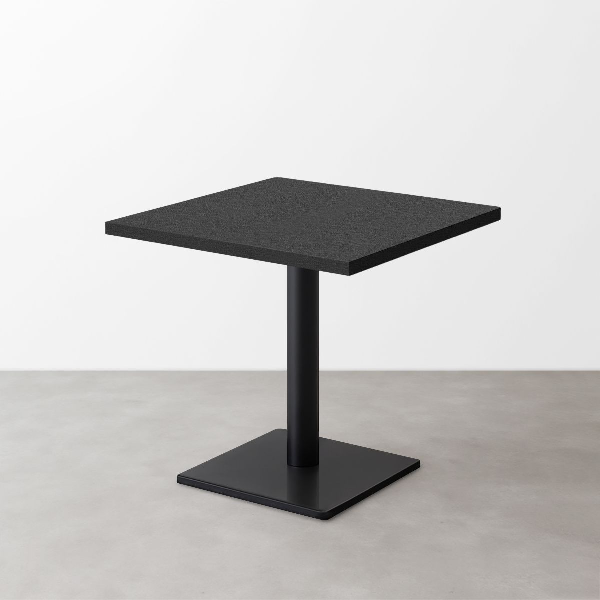 スナックテーブル(D500)ブラック レザー調 つや消し 正方形ベース脚セット-画像1