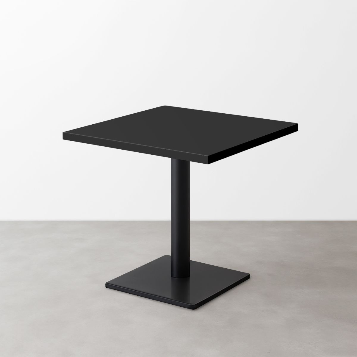 スナックテーブル(D500)マットブラック 正方形ベース脚セット-画像1