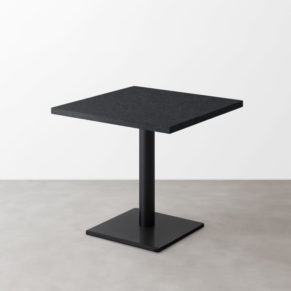 鏡面スナックテーブル(D600)ダークネイビー 石目調 正方形ベース脚セット-画像1