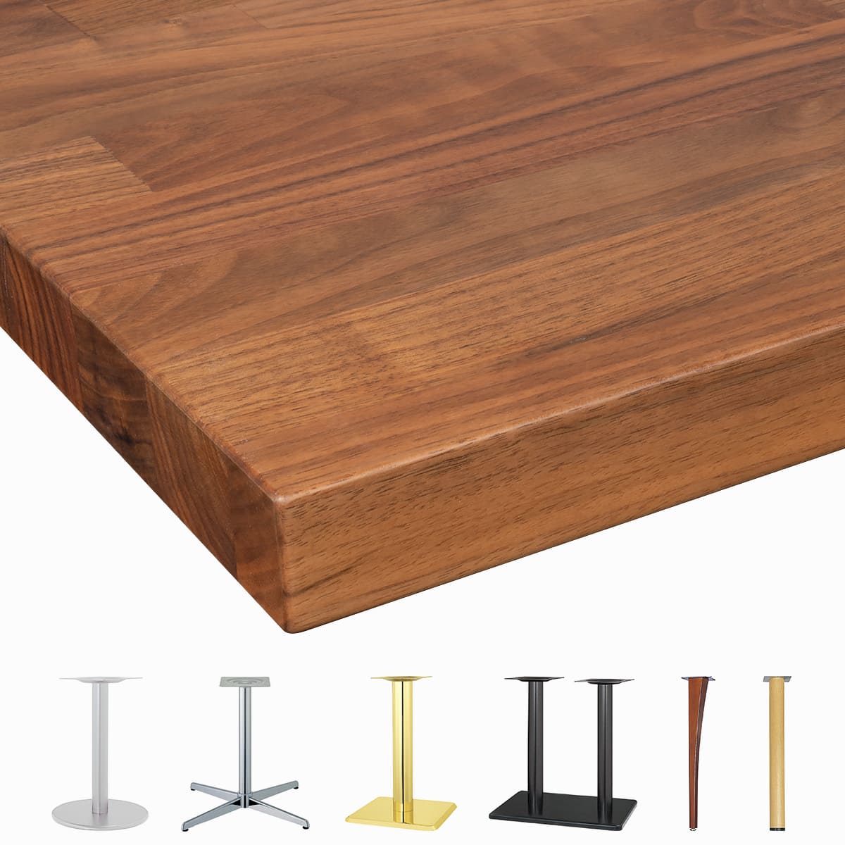 集成材天板 ウォールナット WA-WDEW｜ハストネットのテーブル