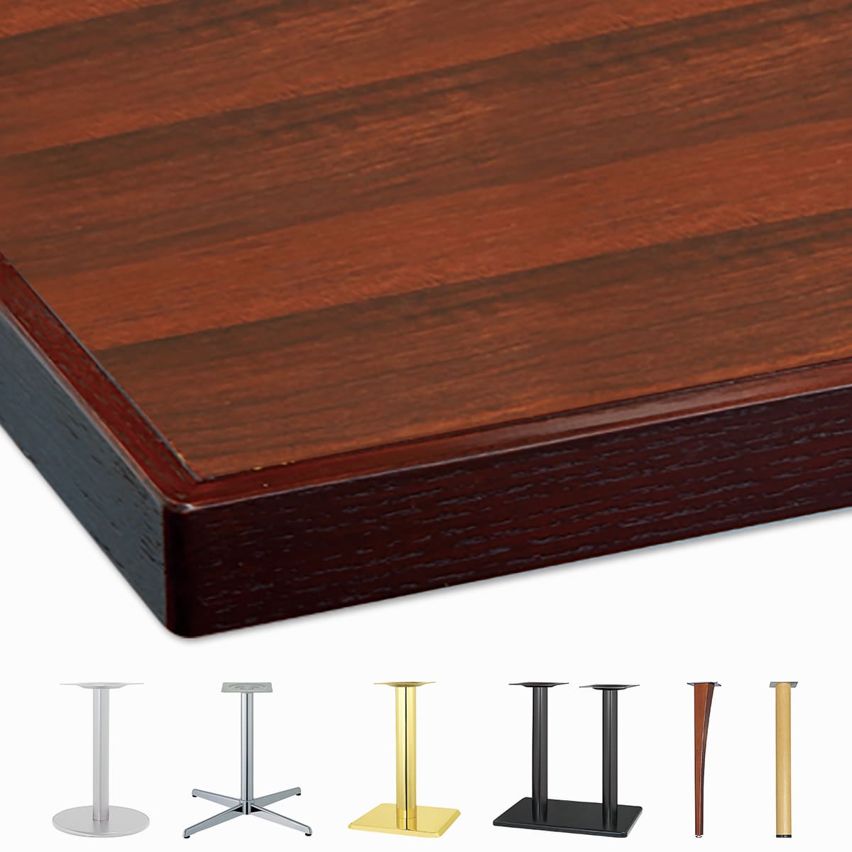 メラミン天板（木製エッジ）2N系色 WF-M2N-画像1