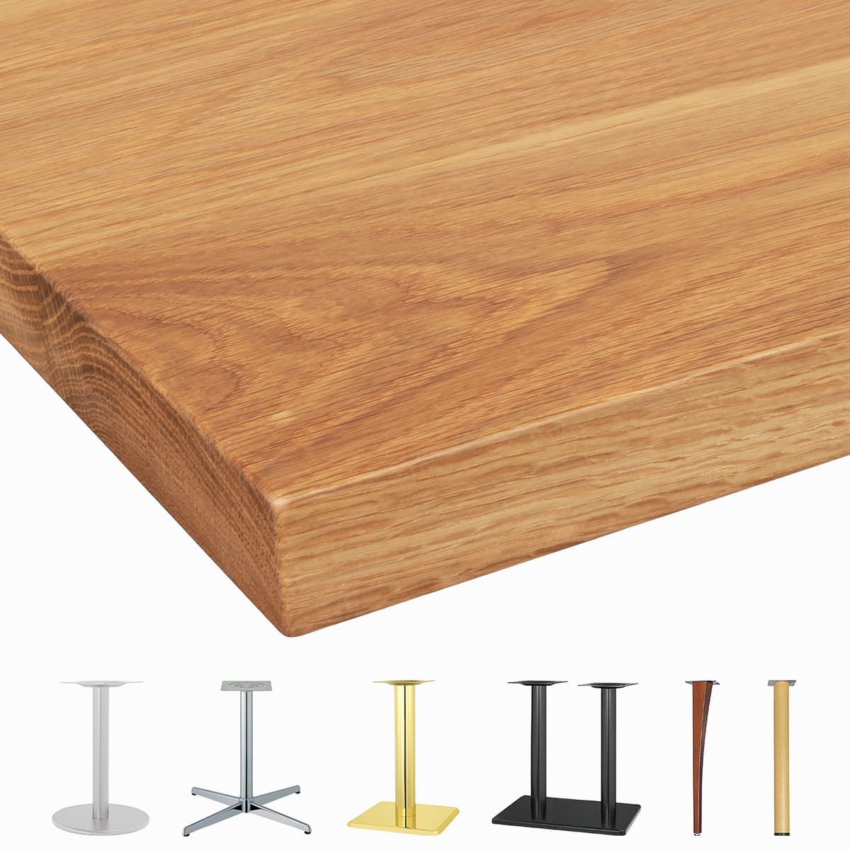 無垢材天板 ホワイトオーク WO-WDSW｜ハストネットのテーブル