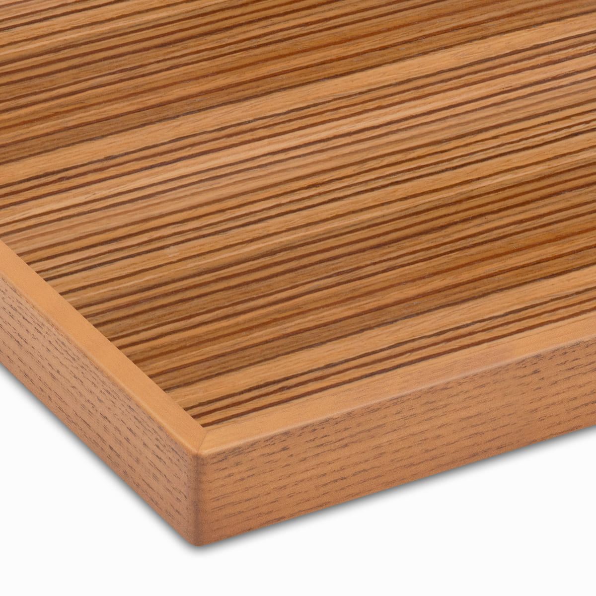 天然木突板天板（木製エッジ）ゼブラウッド ZE-WDVE-WF 天板のみ-画像1