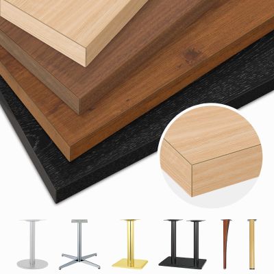 木目和風テーブル（共巻きエッジ）