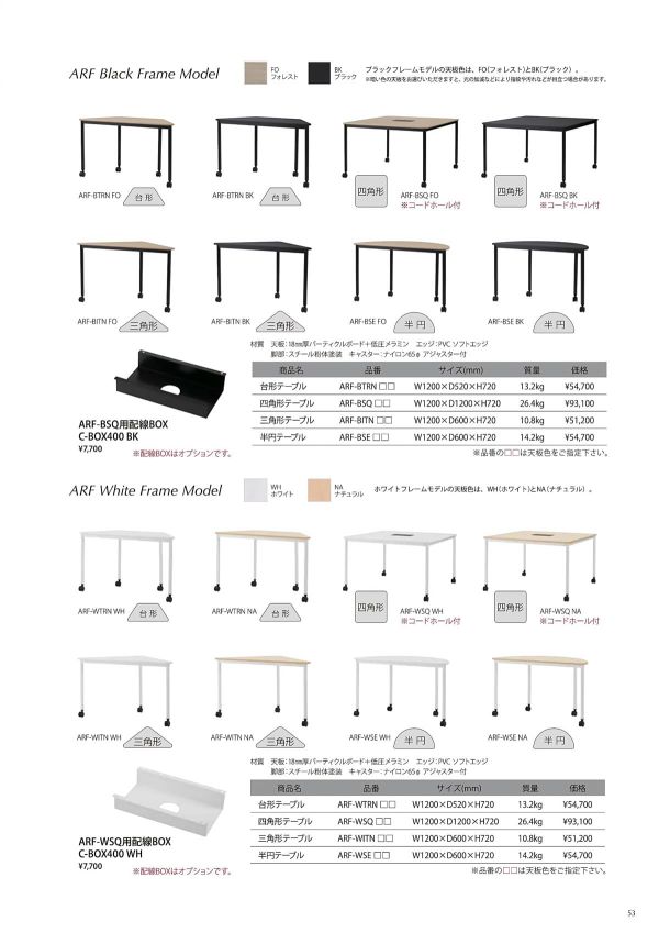 ARF-BSQ用 配線ボックス(ブラック)C-BOX400BKのカタログ画像-1