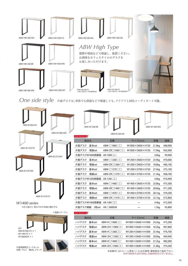 ABW ハイデスク 基本 W1200のカタログ画像-1