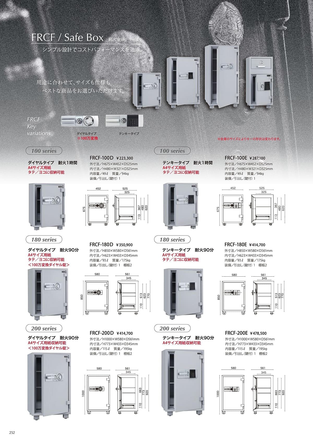 井上金庫（イノウエ）カタログ P252 P253