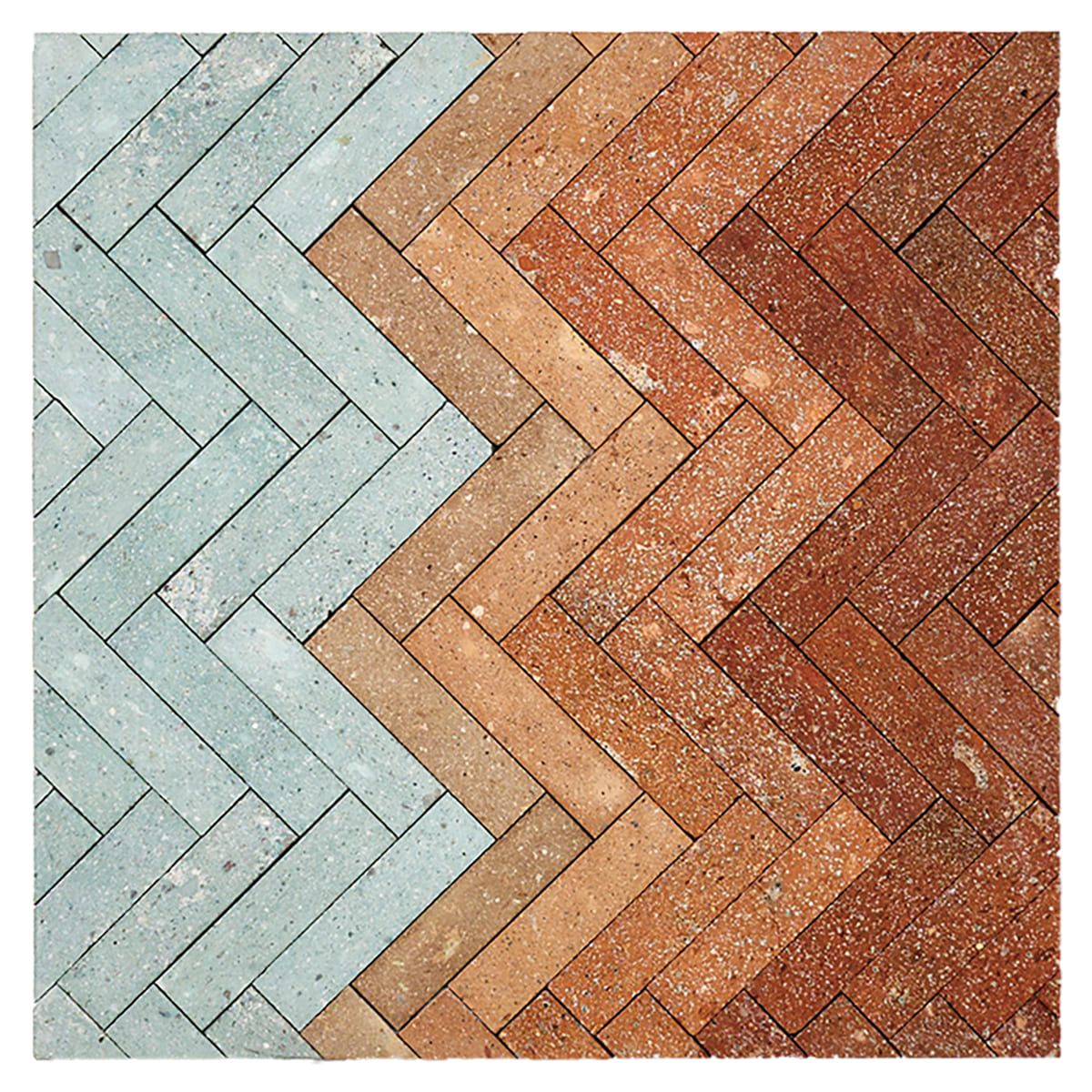 笏谷石 壁面パネル ヘリンボーン柄 ASU-HBP-A-画像1