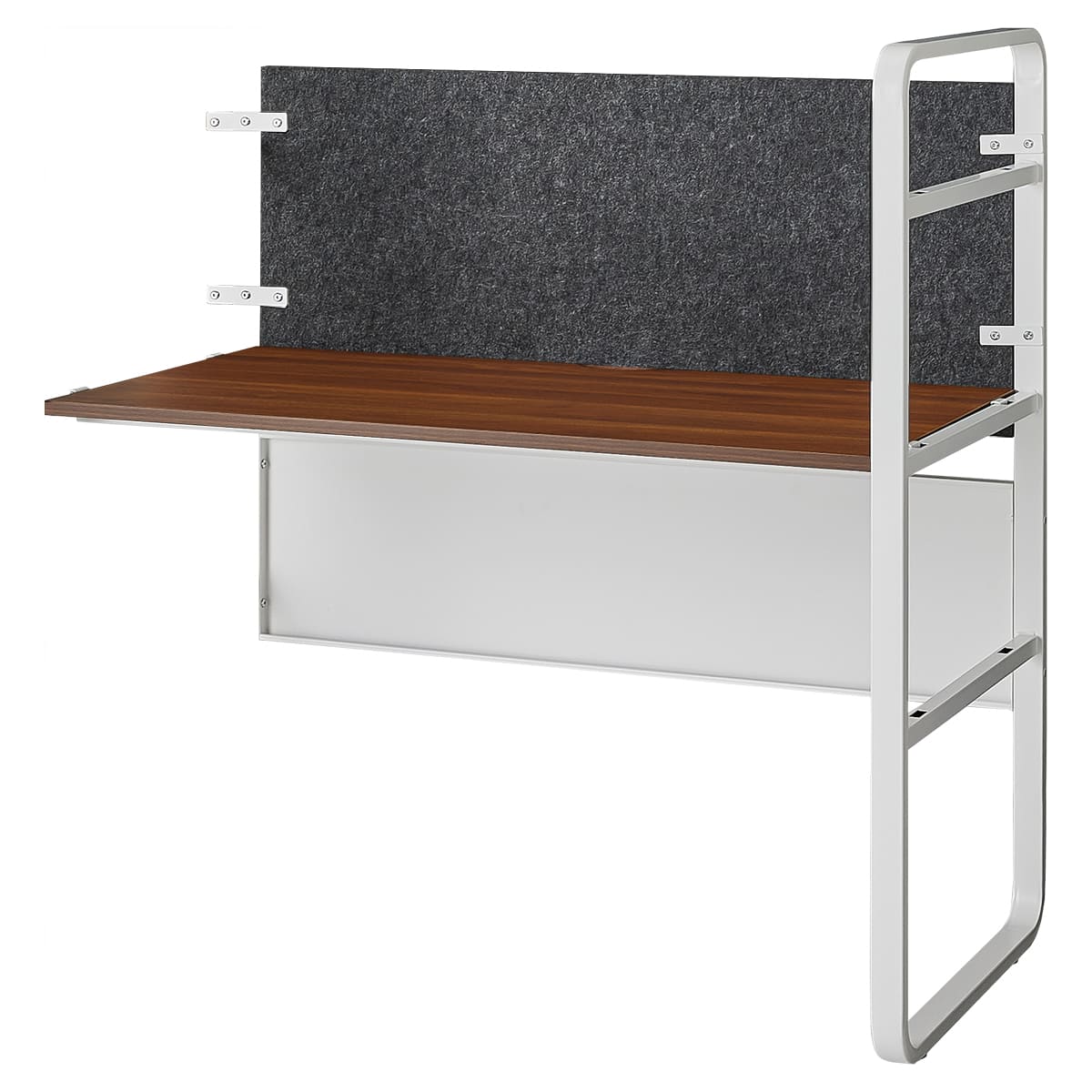 echelle 増連セット デスクタイプ フェルトパネル仕様 ホワイトフレーム ECH-ZRW1260FPDGWN-画像1