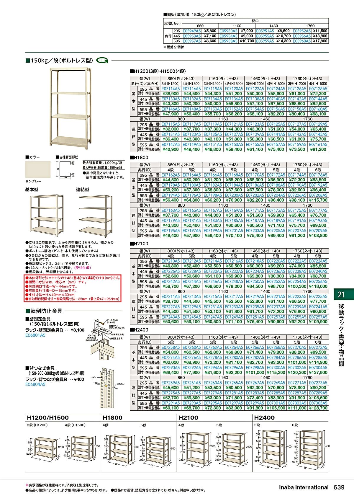 イナバ（Inaba）カタログ P638 P639