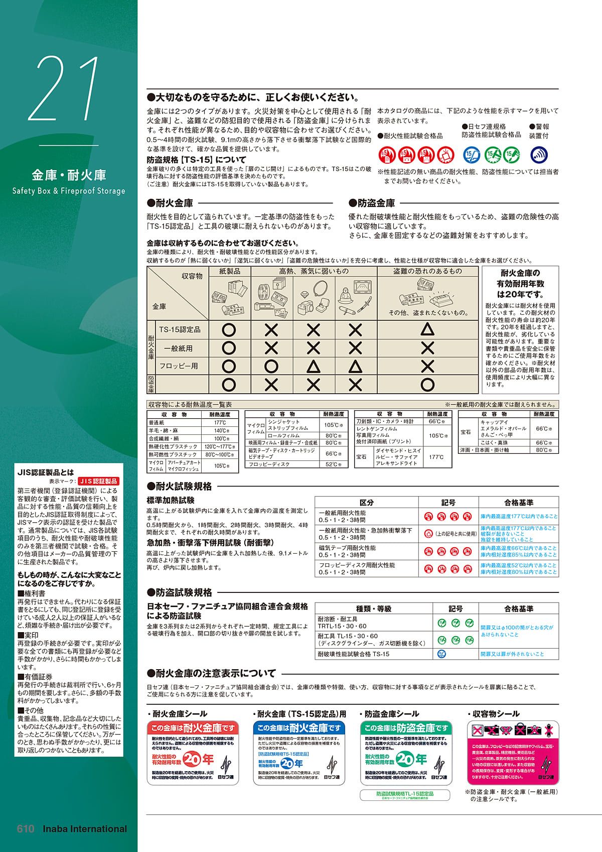 イナバ Inaba カタログ P610
