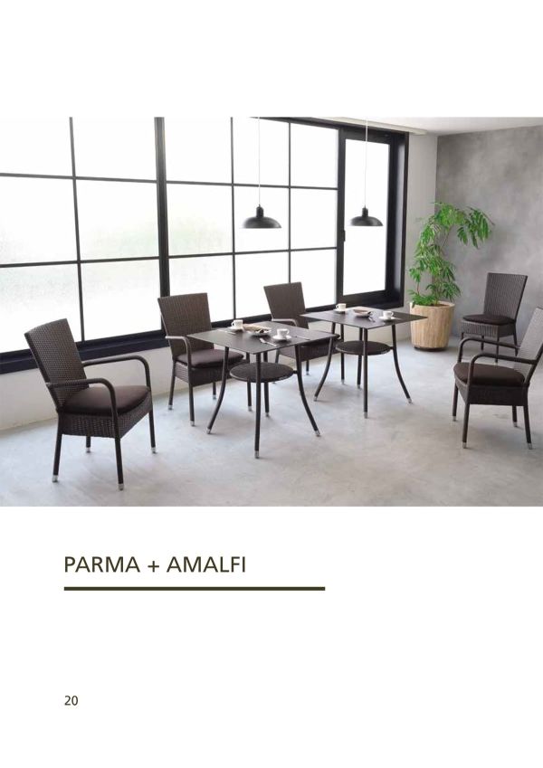 アマルフィ ウッドグレインテーブル 角天板のカタログ画像-1