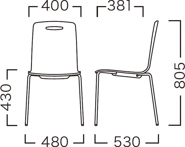 カワジュン　デルタチェア スチール椅子　高耐久　おしゃれ　カフェ　チェア デルタチェア | Products | KAWAJUN Public Furniture