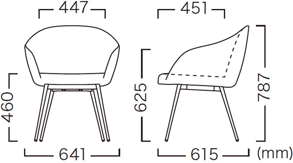 ルニエラチェア VCH-272-KB-XX｜カワジュンのスチール椅子