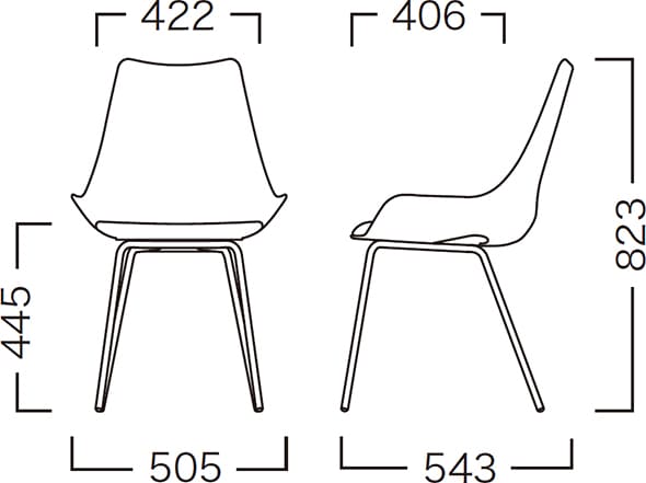 ルクティエチェア2｜カワジュンのプラスチック椅子