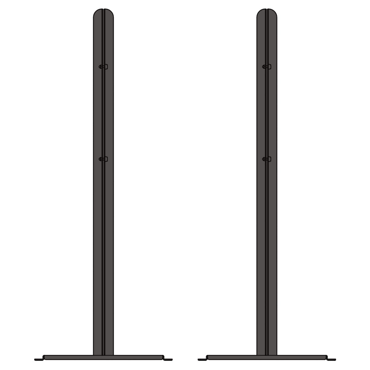 ステップパーテーションレッグ ガンメタリック-画像1