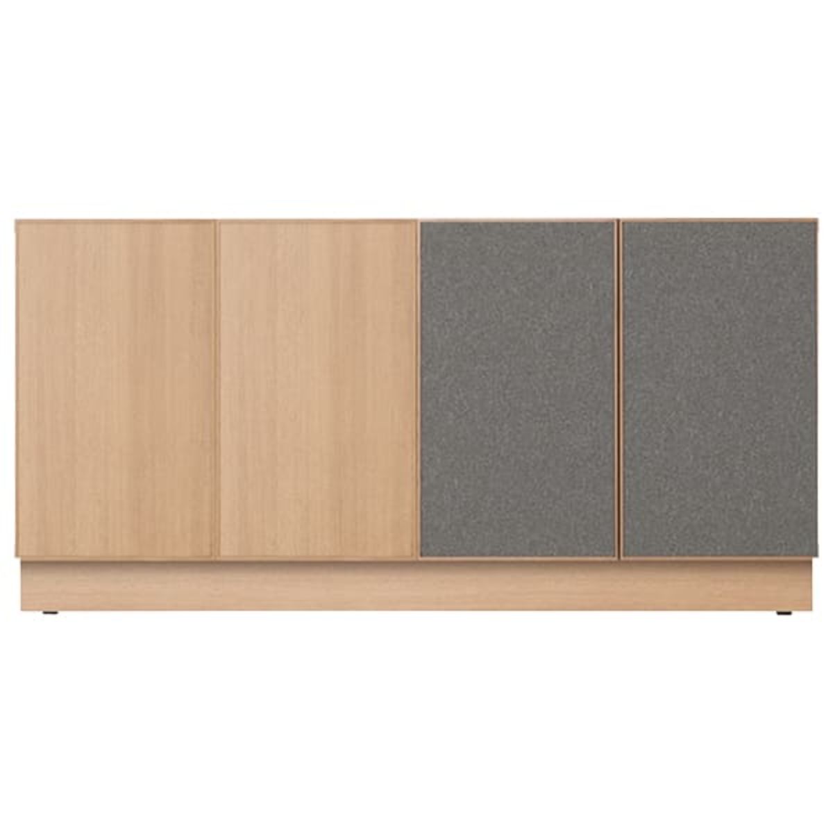 レクトキャビネットV4(木目縦扉/ファブリック扉)VCA-004-V4 W1500-画像1