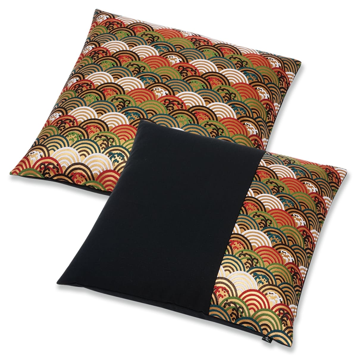 西陣の紋織 青海波 小座布団 45×45-画像1