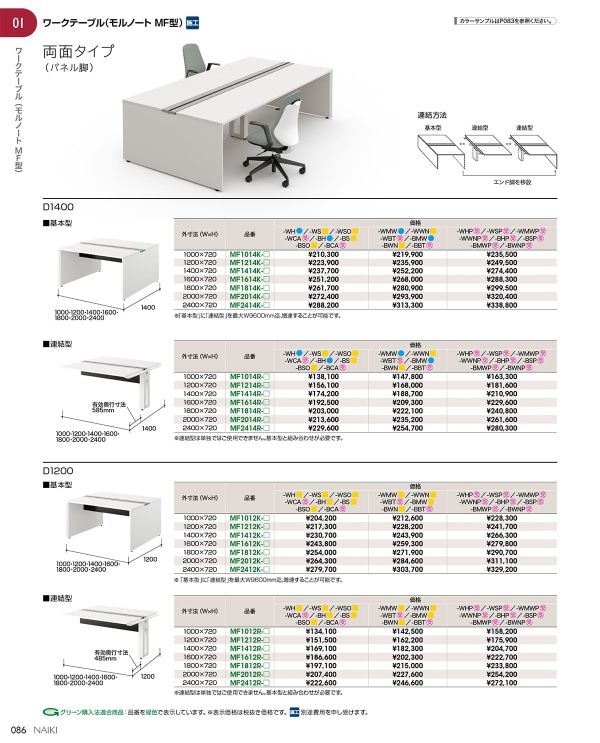 ナイキ ワークテーブル ( BT1206KHC-BH ) ナイキ ワークテーブル BT1206KHC-BH