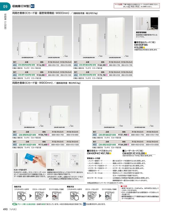 管理者カード(5枚セット) CW-KICP-KCのカタログ画像-2