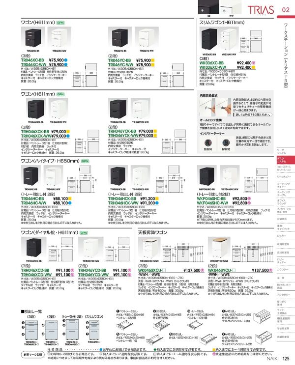 TR046XC ワゴン 3段のカタログ画像-6