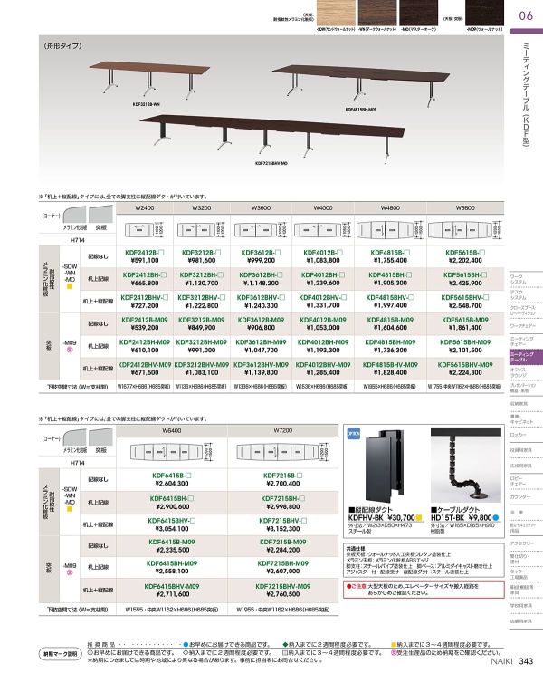 モナカ ワークテーブル 電源ボックス付タイプのカタログ画像-7