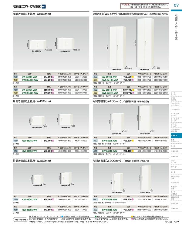 CW-0411K-WW 片開き戸のカタログ画像-1