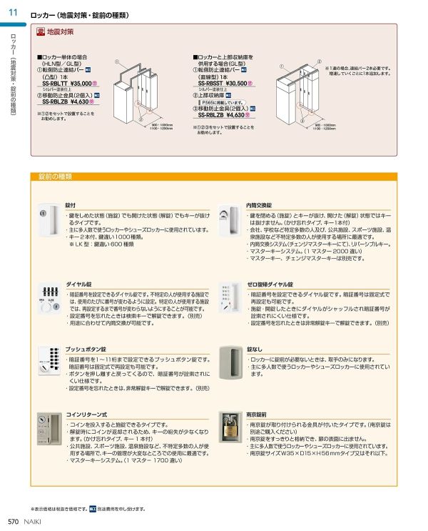 LK1JNP-W 1人用（ワイドタイプ） プッシュボタン錠タイプのカタログ画像-3