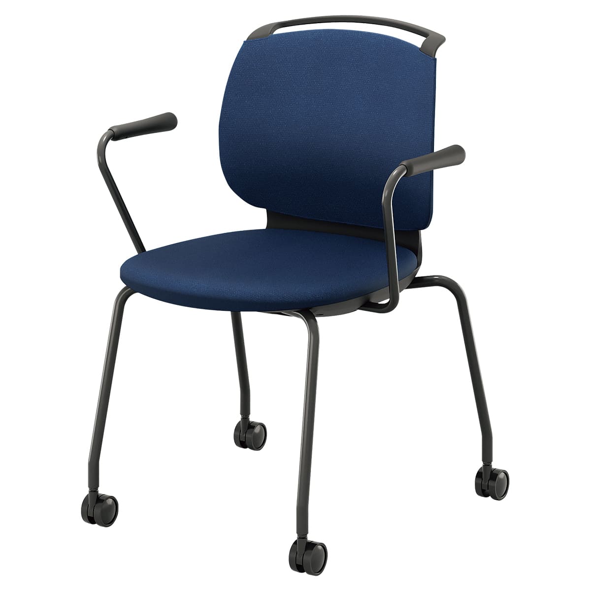 ルント シリーズ キャスター付 背カバー付 ミドルタイプ 肘付 SH445 runto-画像1