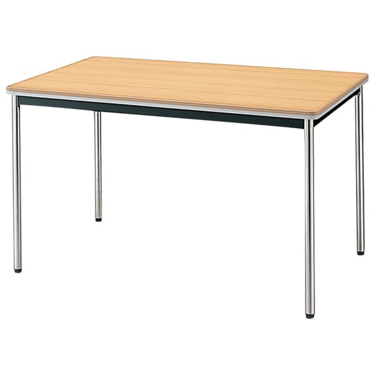 ナイキ/NAIKI 会議用テーブル ステンレス丸脚・ソフトエッジ巻き ローズ KMA0990AS-R 900×900×700mm 送料無料 NAIKI(ナイキ)KUYシリーズ 会議用テーブル 幕板付き 棚付き