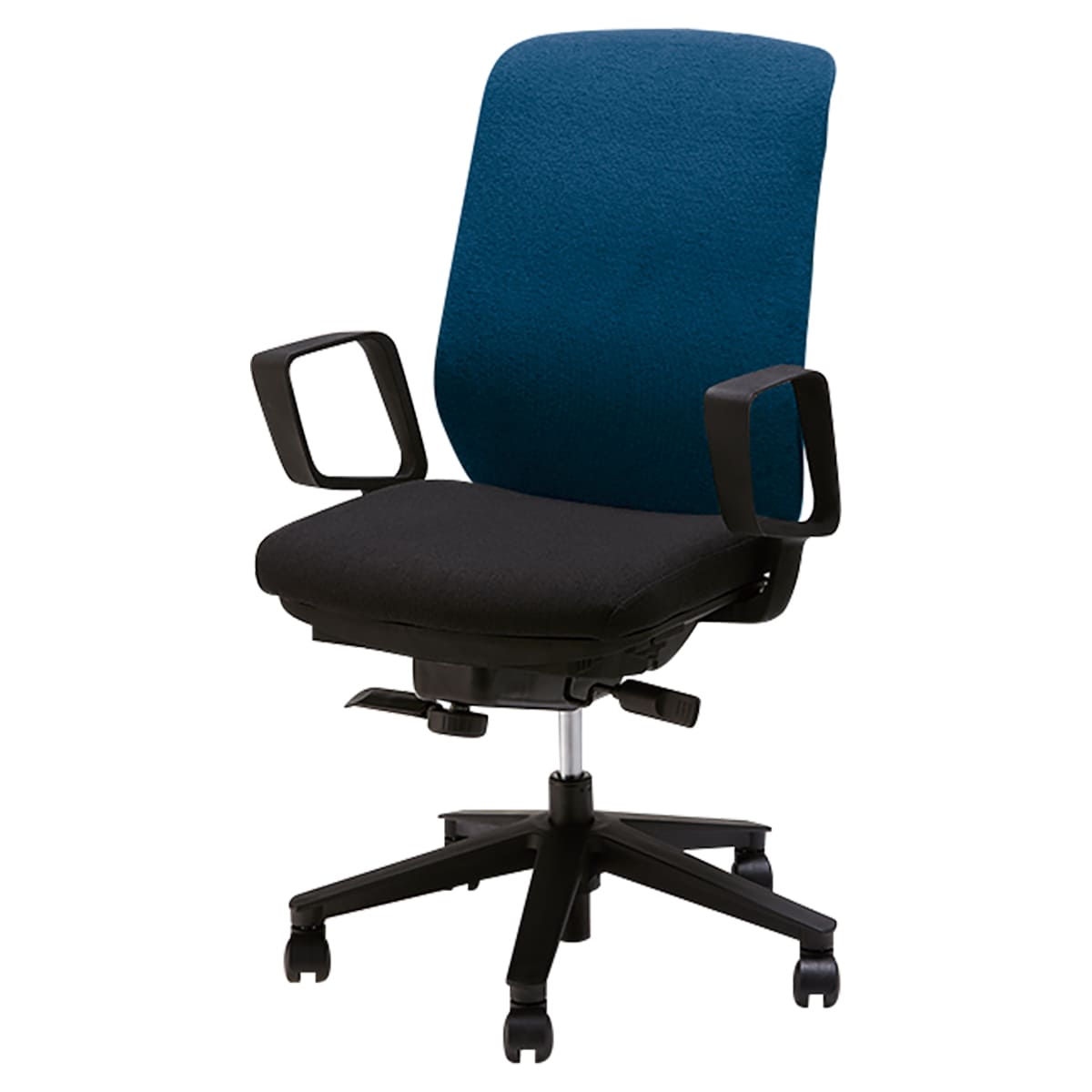 ナイキ 事務用チェア ( LVEB513F-BK ) 事務用チェアー レセーブ(Lesave)シリーズ ループ肘付 ブラック色 LVEB513F-BK