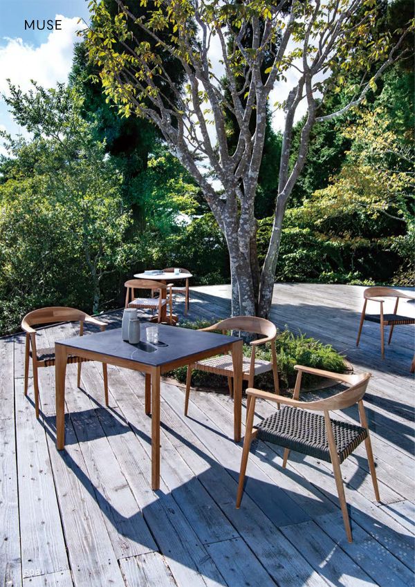 ミューズ セラミックテーブル900×900／チークレッグ4のカタログ画像-2